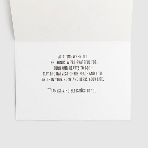 Inside of Thanksgiving card