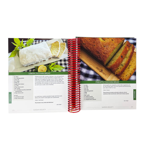Garden Bounty Cookbook inside sample