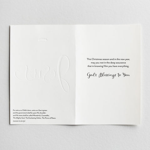 Inside of card