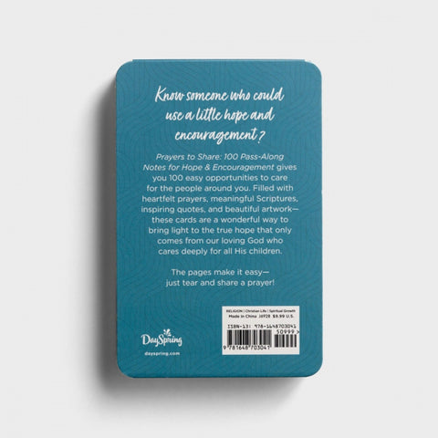 100 Pass-Along Notes For Hope & Encouragement Back Cover