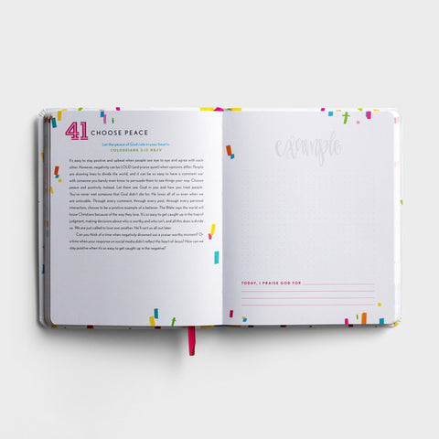 100 Days of Praise & Positivity - Devotional Journal Inside Sample