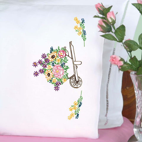 Wheelbarrow of Flowers Pillowcases 1600240