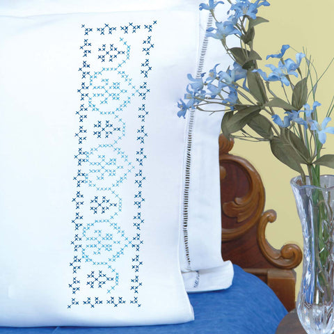 Cross-Stitch Americana Perle Edge Pillowcases 1600366