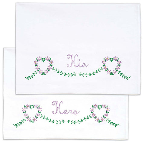 His & Hers Perle Edge Pillowcases 1600724