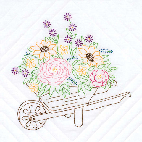 Wheelbarrow of Flowers 18? Quilt Blocks 732240