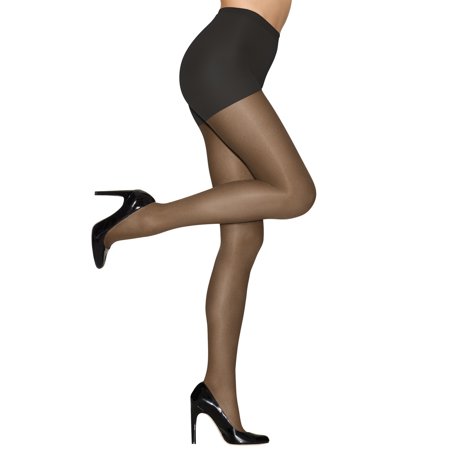 jet black, Alive Full Support Pantyhose with Control Top and Reinforced Toe Q00810