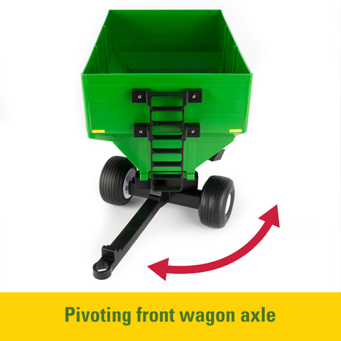 Pivoting front wagon axle