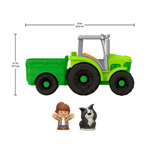 Little People Push & Play Tractor, Musical Toy Farm Vehicle JCW70