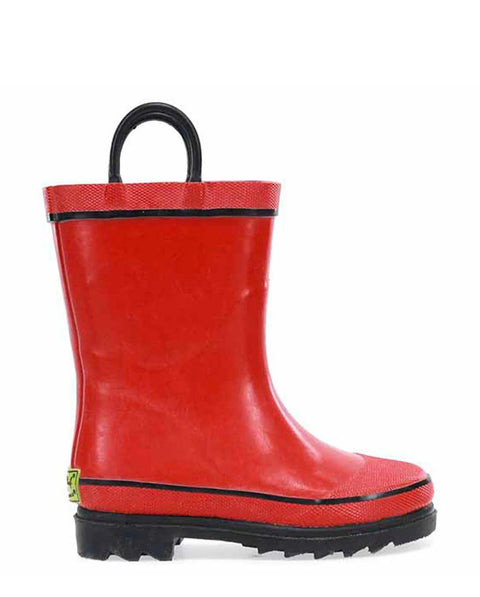 Children's Firechief Rubber Rainboots 4900 in Red