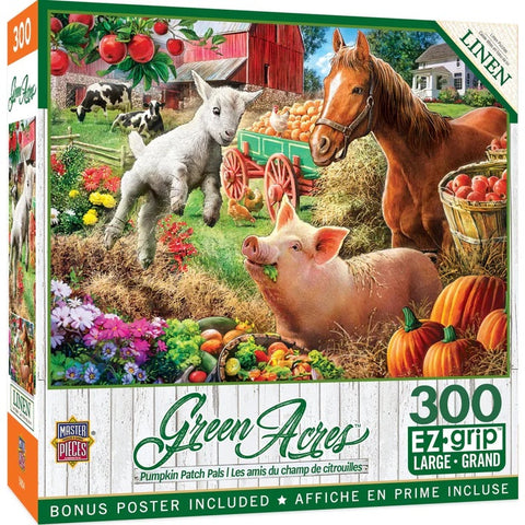 Green Acres - Pumpkin Patch Pals 300 Piece EZ Grip Jigsaw Puzzle 32528 front of box