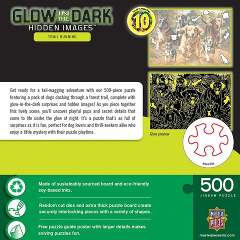 Hidden Images - Trail Running 500 Piece Jigsaw Puzzle 32524 back of box