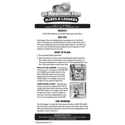 Old MacDonald's Farm - Slides & Ladders Board Game 42466