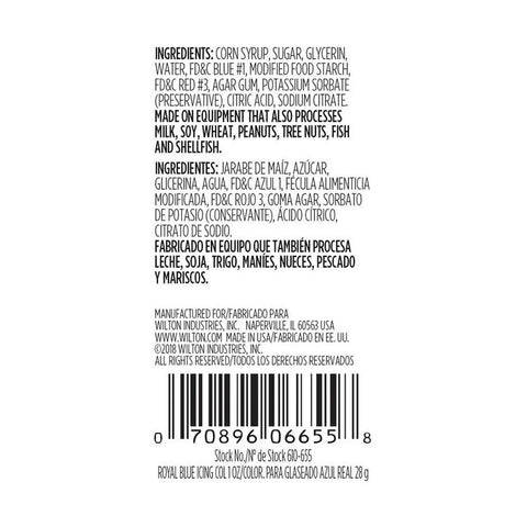 Food coloring label