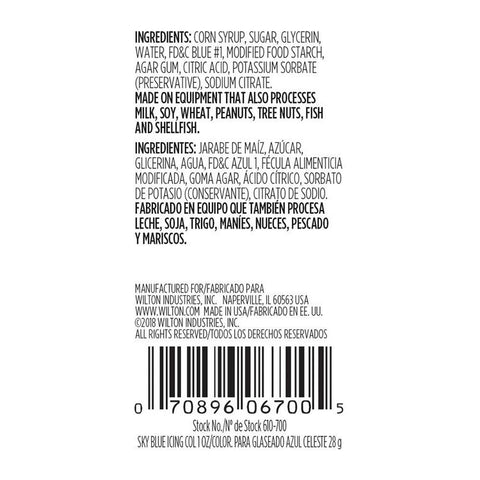Icing color label