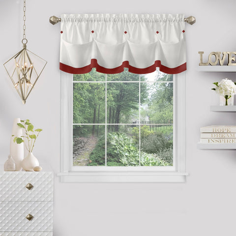 Achim Lana Valance in Lava Burgundy