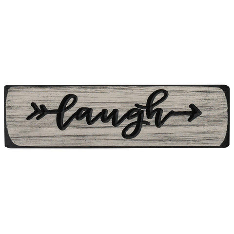 Laugh wooden sign