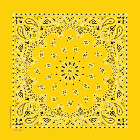 Lemon yellow Paisley Handkerchief