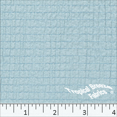 Horizontal Stripe Polyester Rayon Blend Fabric 12432 light aqua