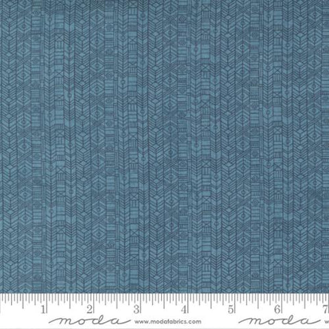 Nutmeg Collection Woven Geometric Cotton Fabric light blue