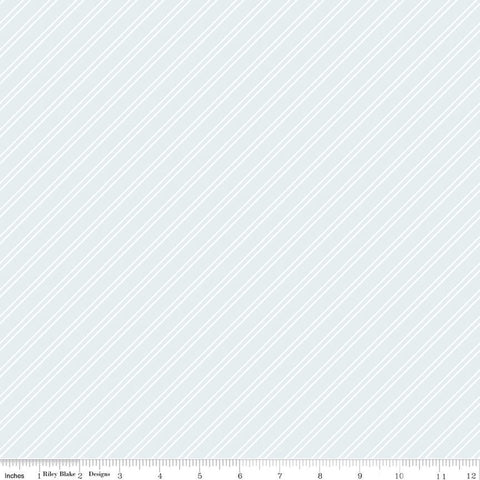 Between the Pages Collection Stripes Cotton Fabric C15374 light blue