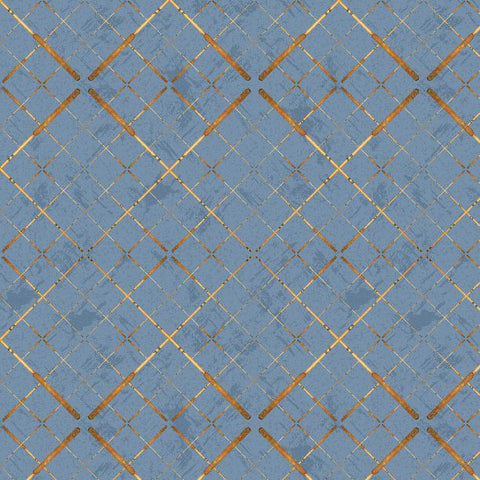 Light Blue, Gone Fishing Collection Plaid Cotton Fabric 21766