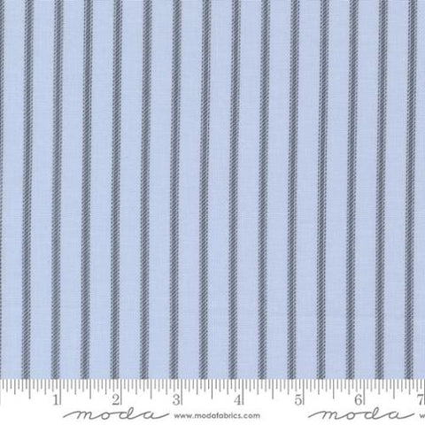 light blue, Sun Drenched Collection Ticking Stripes Cotton Fabric 43206
