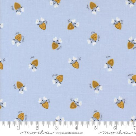 light blue, Sun Drenched Collection Vintage Lockets Cotton Fabric 43202