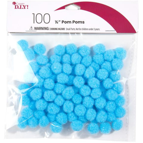 Light Blue Pom Poms