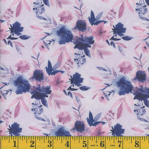 lilac, Swiss Dot Camellia Fabric 133404