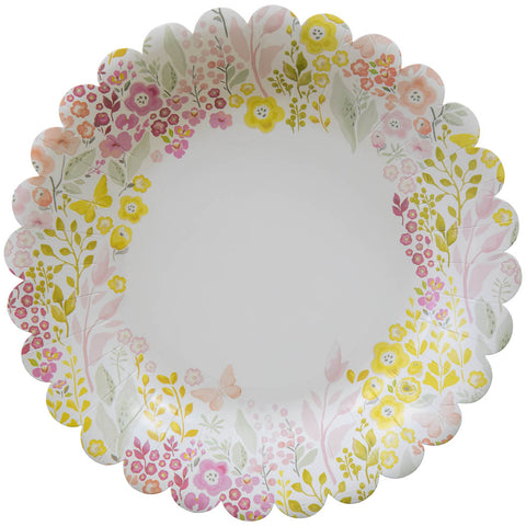 LUNCH/DESSERT PLATES WATERCOLOR GARDEN
