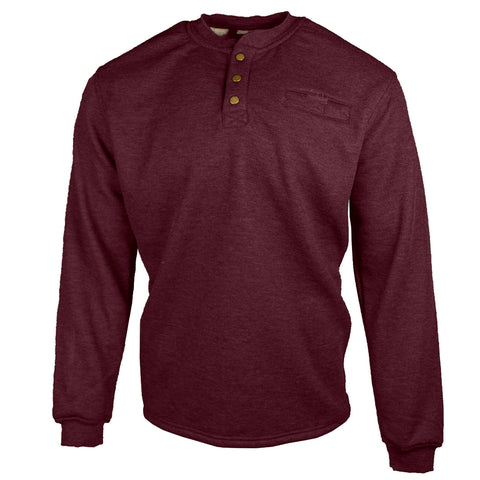 Burgundy Waffle Henley