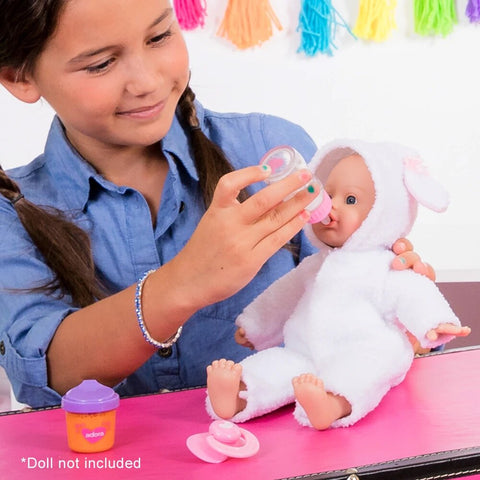 Child playing with a doll