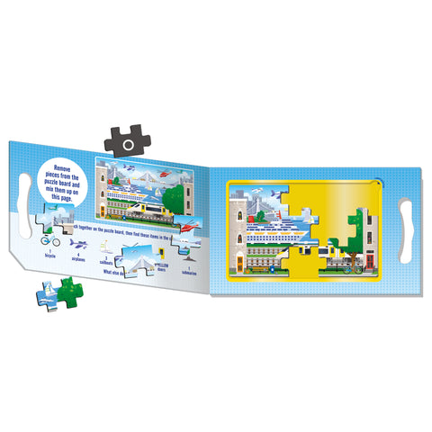 Inside of magnetic puzzle book
