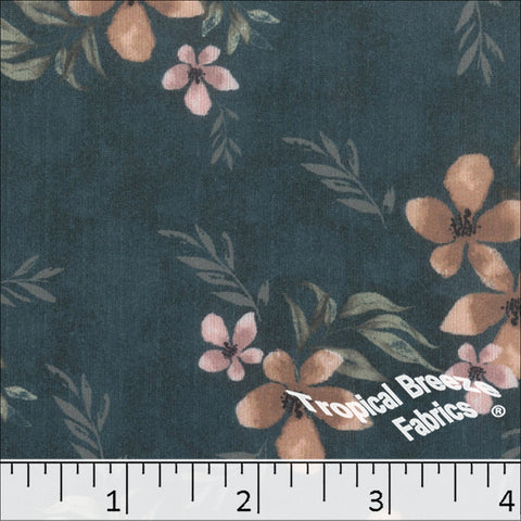 mallard, Mini Rib Knit Floral Print Fabric 572519