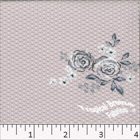 Bubble Knit Print Dress Fabric 32843 mauve