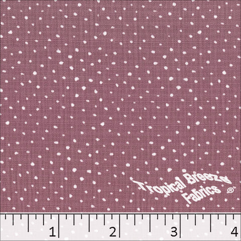 mauve, Linen Crepe Dot Print Polyester Fabric 048527