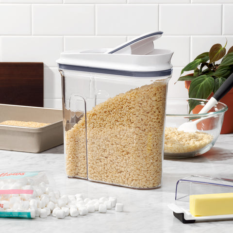 Cereal dispenser in use