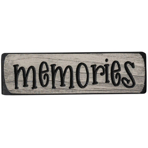 Memories wooden sign