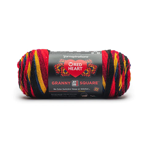 All in One Granny Square Yarn E310 moody cherry
