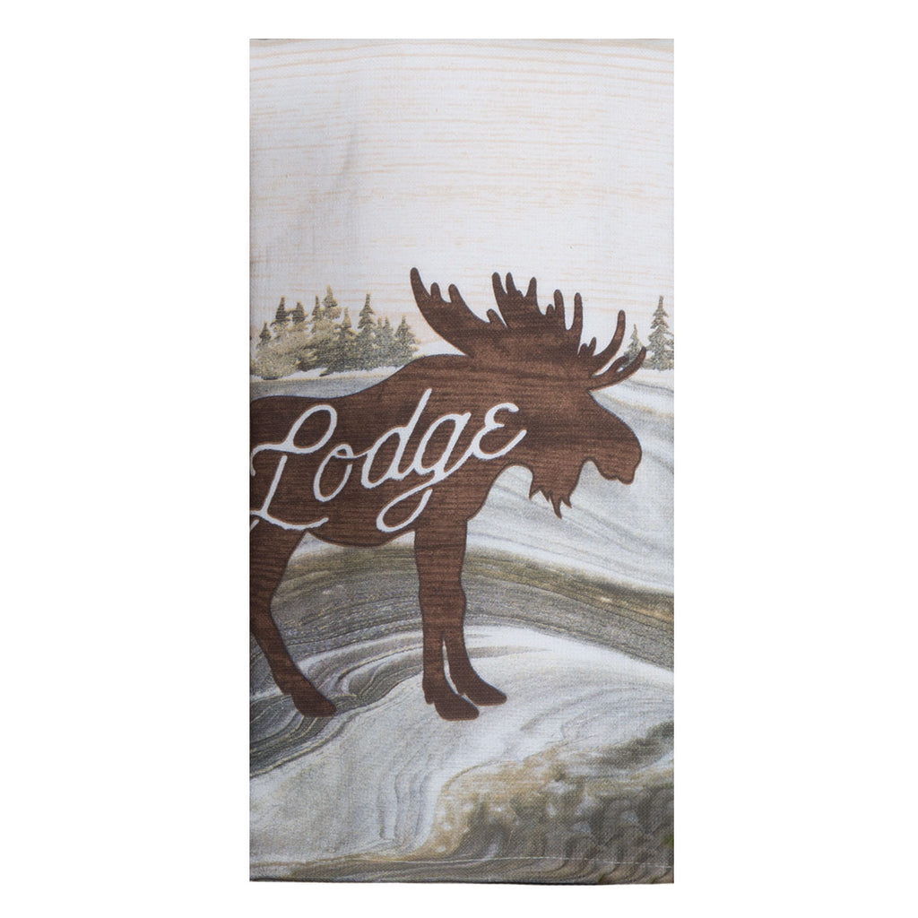Kay Dee Kitchen Terry Towels 2pc Set Cabin Moose Bear Mountain Life Value  Set