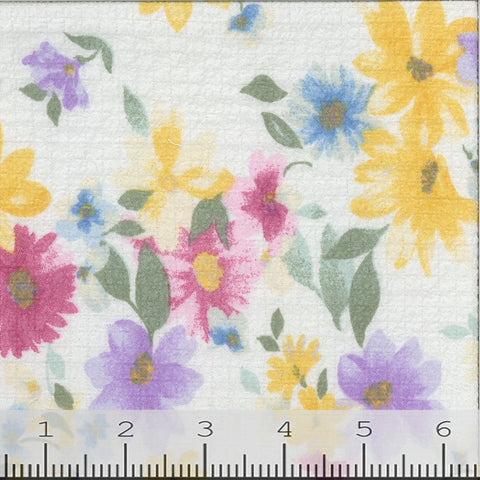 Alyssa Linen Texture Floral Fabric FA15221
