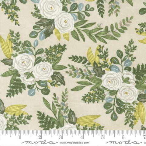 Happiness Blooms Collection All Over Floral Cotton Fabric natural