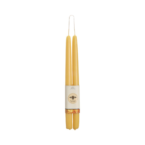 Big Dipper Wax Works standard dripless beeswax tapers in natural color
