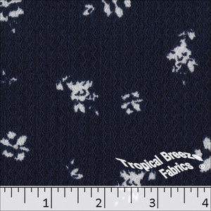 Chevron Crepe Knit Print Fabric 32932 navy