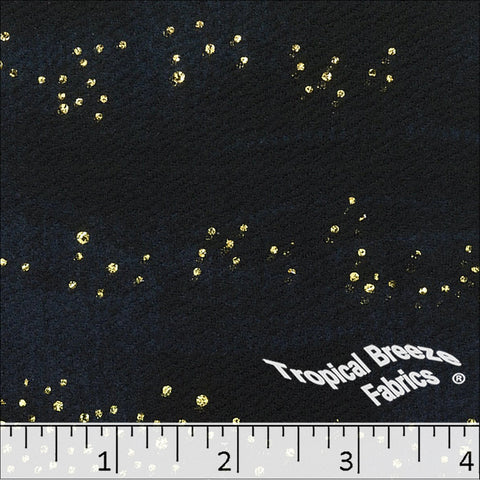 Liverpool Foil Print Fabric 32851 navy