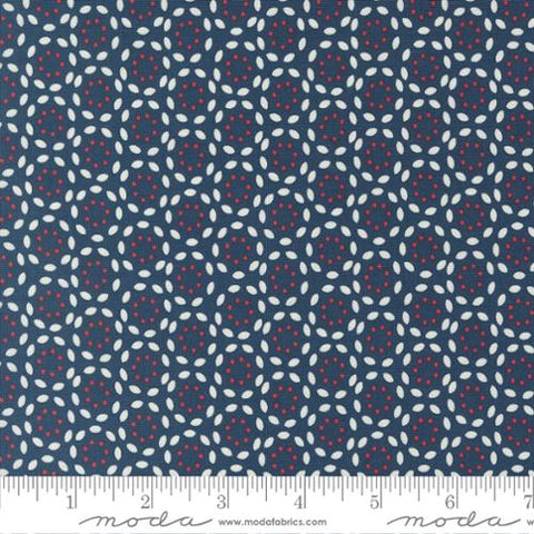 Vintage Collection Petal Dots Cotton Fabric 55655 navy