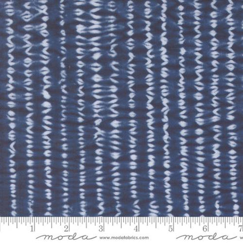 navy, Winter Chill Collection Icicle Stripes Cotton Fabric 48103