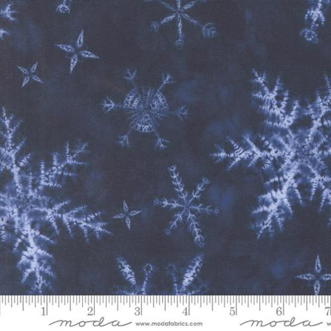 navy, Winter Chill Collection Snowflakes Cotton Fabric 48100