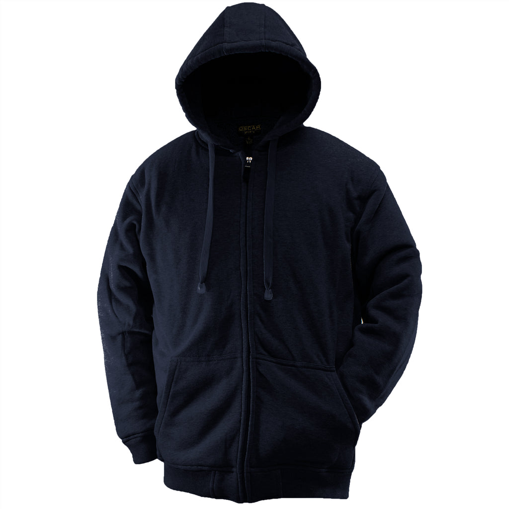 Fleece Lined Navy Zippered Sweatshirt ALASKA Applique Adult Sizes