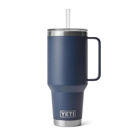 Navy YETI Rambler 42 oz Travel Mug with Handle